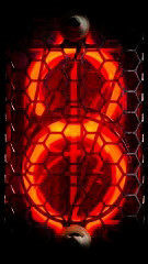 IPS Nixie clock dial face preview for Plasma Filament.