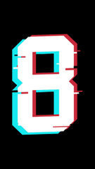 IPS Nixie clock dial face preview for Glitch Block.