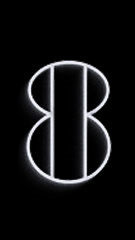 IPS Nixie clock dial face preview for White Line Glass.