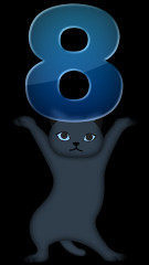 IPS Nixie clock dial face preview for Blue Cat Stack.