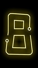 IPS Nixie clock dial face preview for Yellow Circuit.