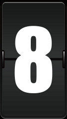 IPS Nixie clock dial face preview for Black Flip Panel.