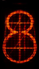 IPS Nixie clock dial face preview for Red Matrix.