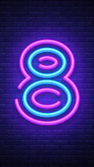 IPS Nixie clock dial face preview for Violet Neon.