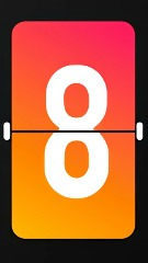 IPS Nixie clock dial face preview for Orange Flip.