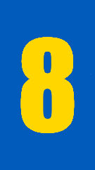 IPS Nixie clock dial face preview for Ukraine Flag Poster.